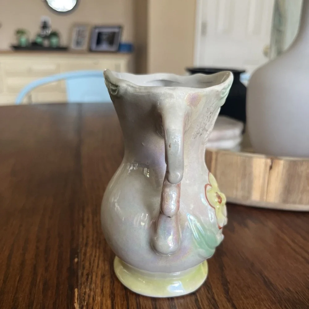 Vintage Lustreware Vase Made In Brazil With Handles #423